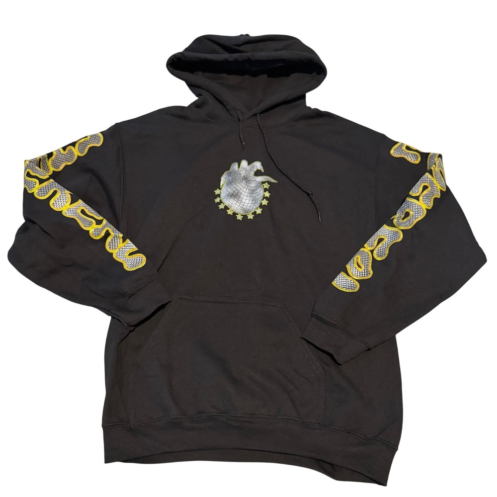 Gildan Heavy Blend Black Disco Ball‎ SNOT Ethereal Tour Hoodie Mens Medium - Picture 1 of 11